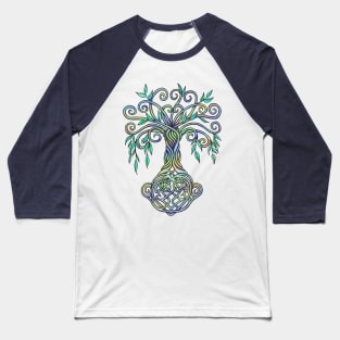 Celtic Tree of Life Multi Colored Baseball T-Shirt